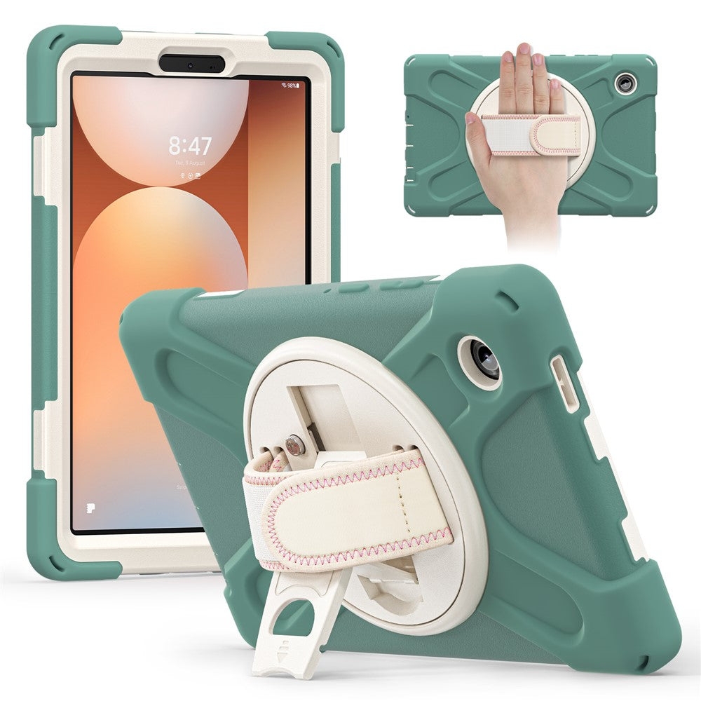 For Samsung Galaxy Tab A11 Case TPU + PC + Silicone Kickstand Anti Drop Tablet Cover