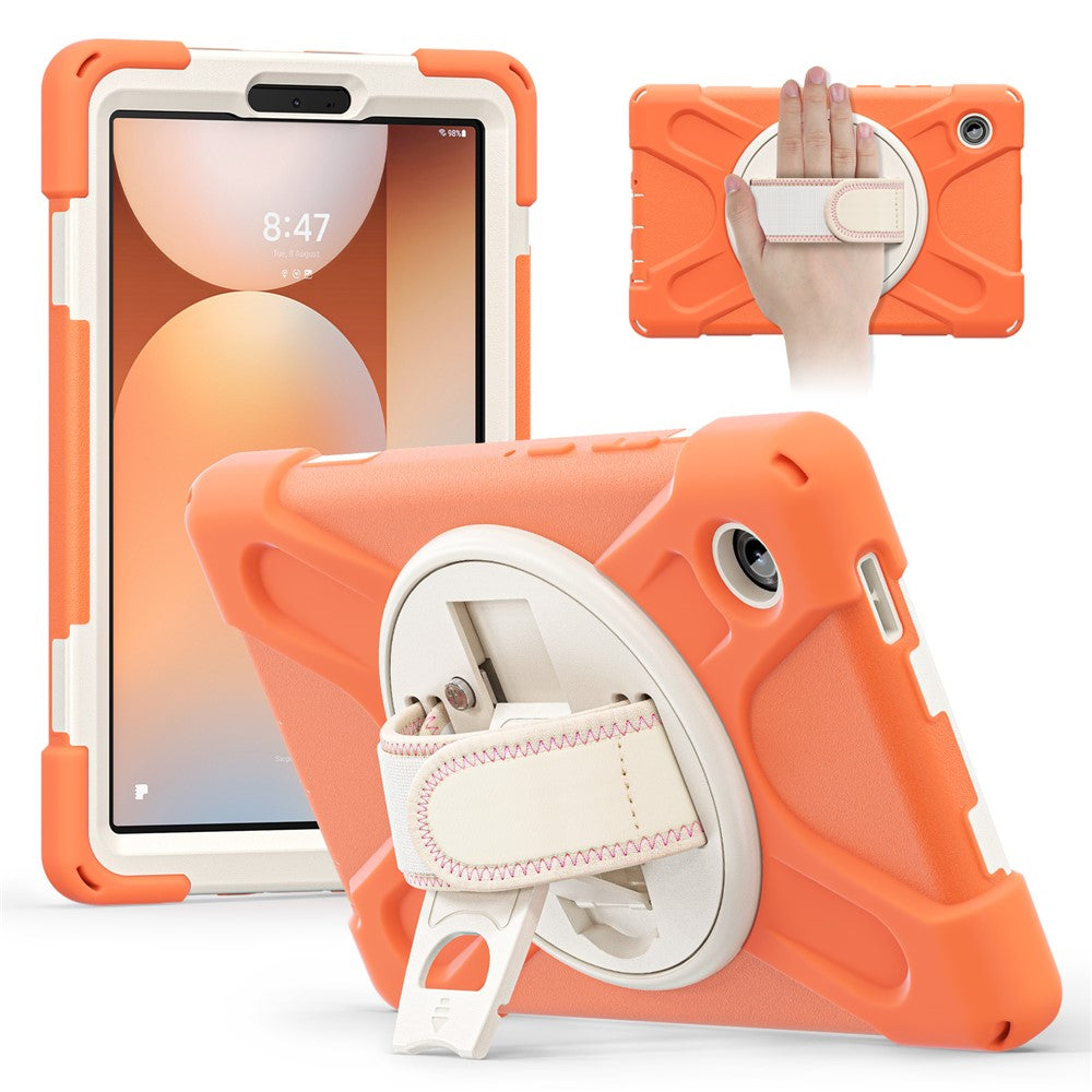 For Samsung Galaxy Tab A11 Case TPU + PC + Silicone Kickstand Anti Drop Tablet Cover