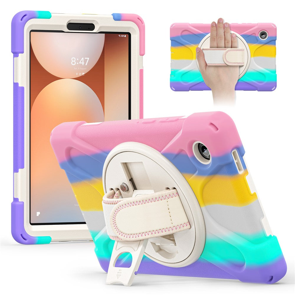 For Samsung Galaxy Tab A11 Case TPU + PC + Silicone Kickstand Anti Drop Tablet Cover