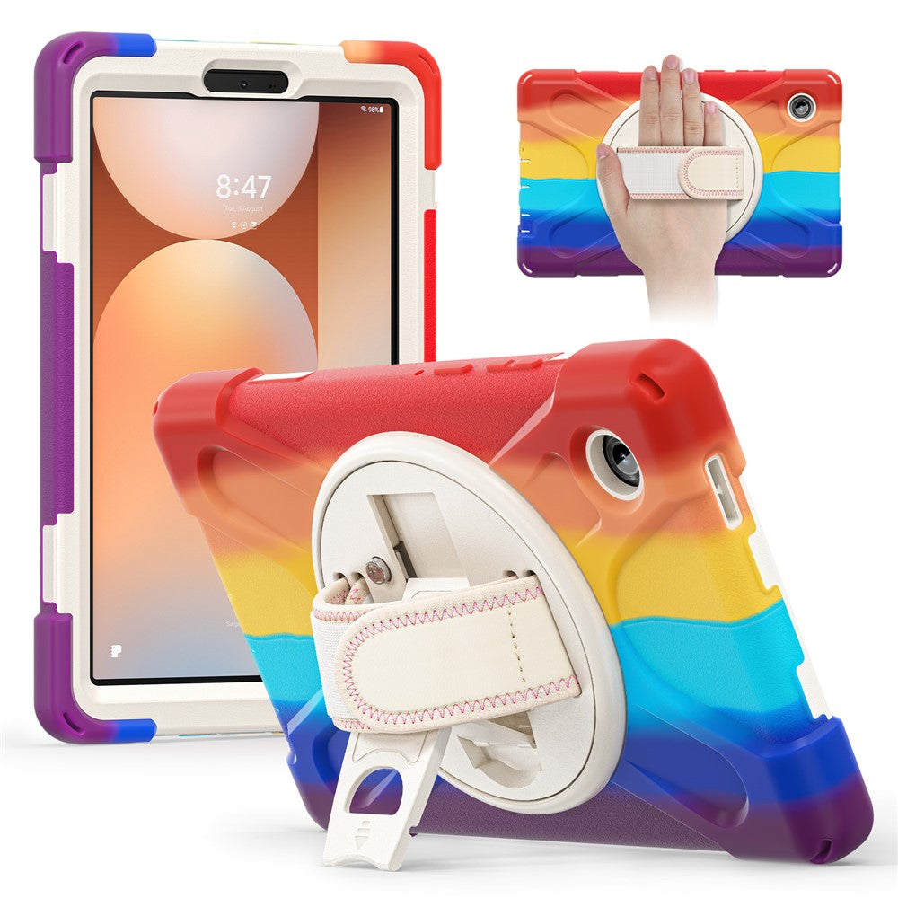 For Samsung Galaxy Tab A11 Case TPU + PC + Silicone Kickstand Anti Drop Tablet Cover