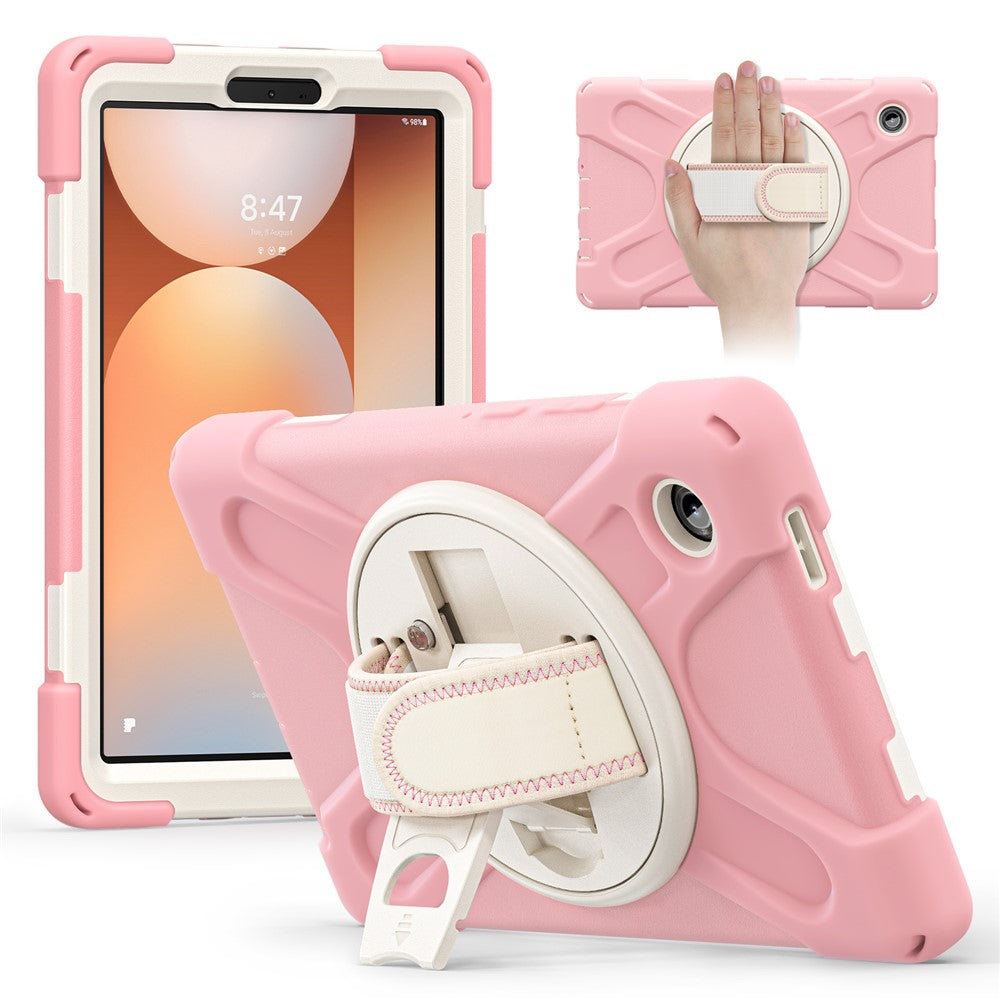 For Samsung Galaxy Tab A11 Case TPU + PC + Silicone Kickstand Anti Drop Tablet Cover