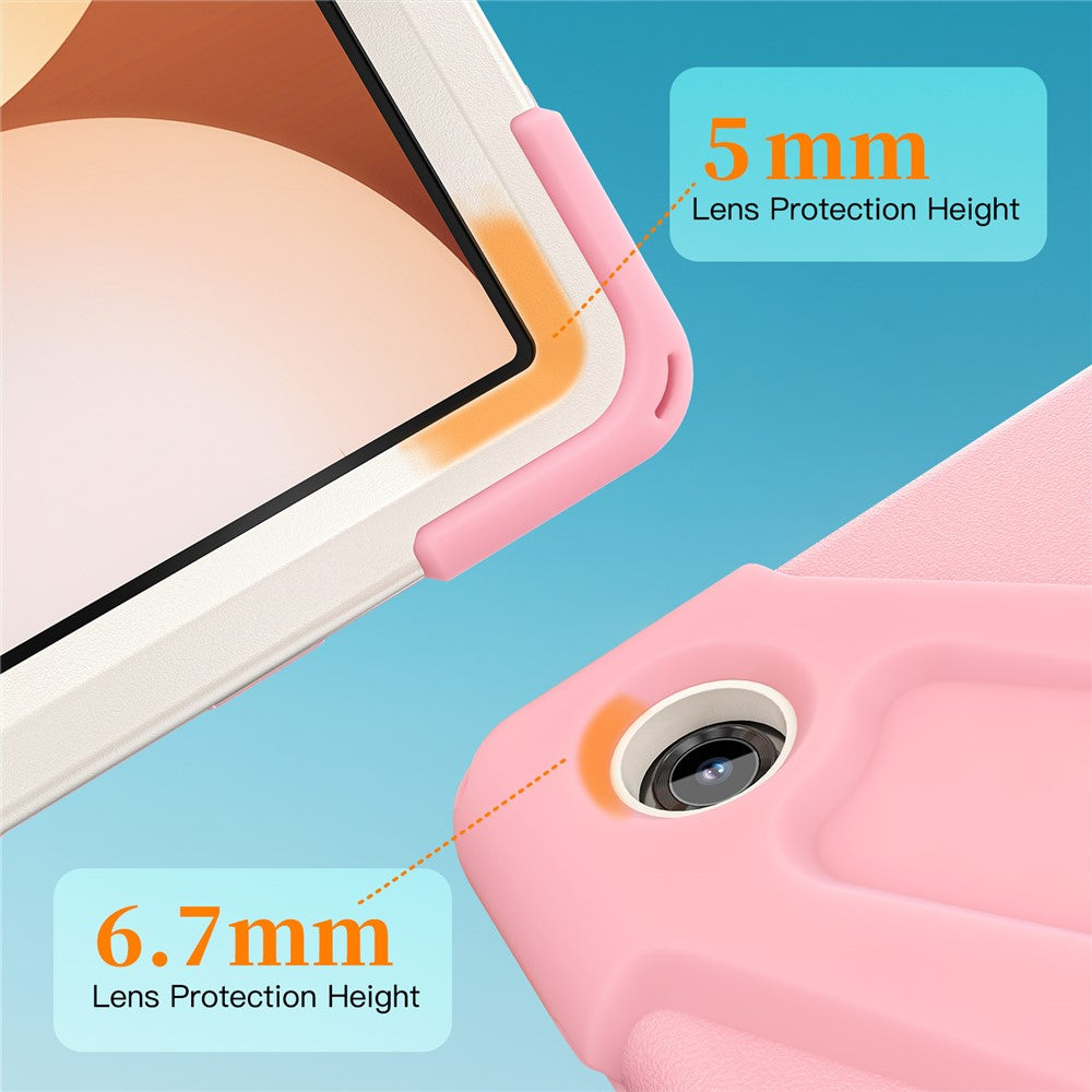 For Samsung Galaxy Tab A11+ Kickstand Case TPU PC Silicone Tablet Cover with Shoulder Strap