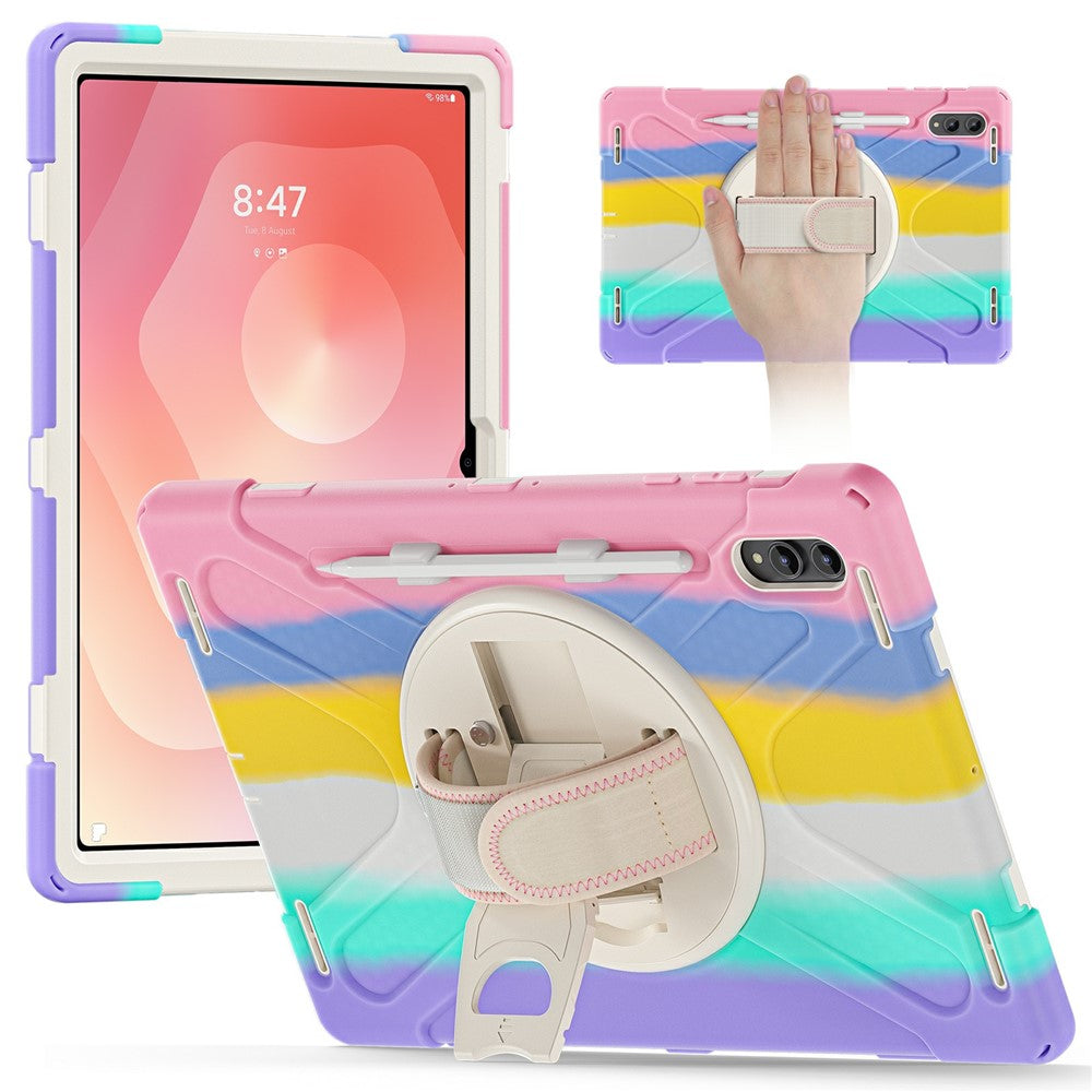 For Samsung Galaxy Tab S11 Ultra Case TPU + PC + Silicone Kickstand Anti Drop Tablet Cover