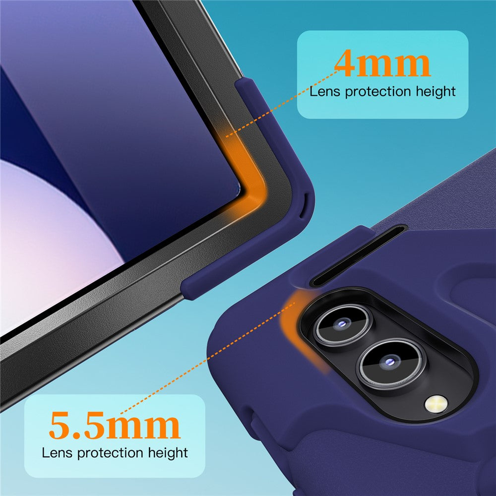 For Samsung Galaxy Tab S11 Ultra Kickstand Case TPU PC Silicone Tablet Cover with Shoulder Strap