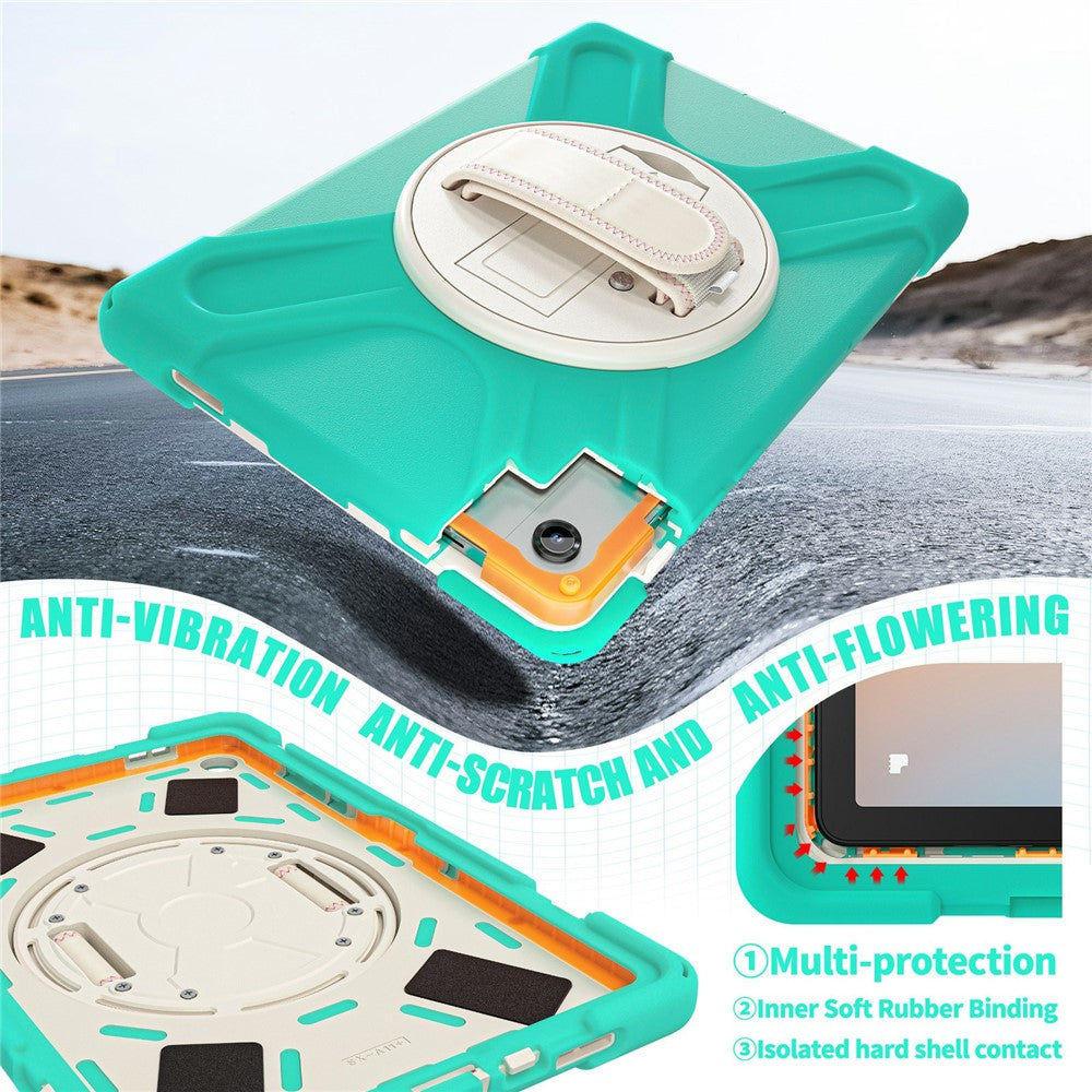 For Samsung Galaxy Tab A11+ Case TPU + PC + Silicone Kickstand Anti Drop Tablet Cover