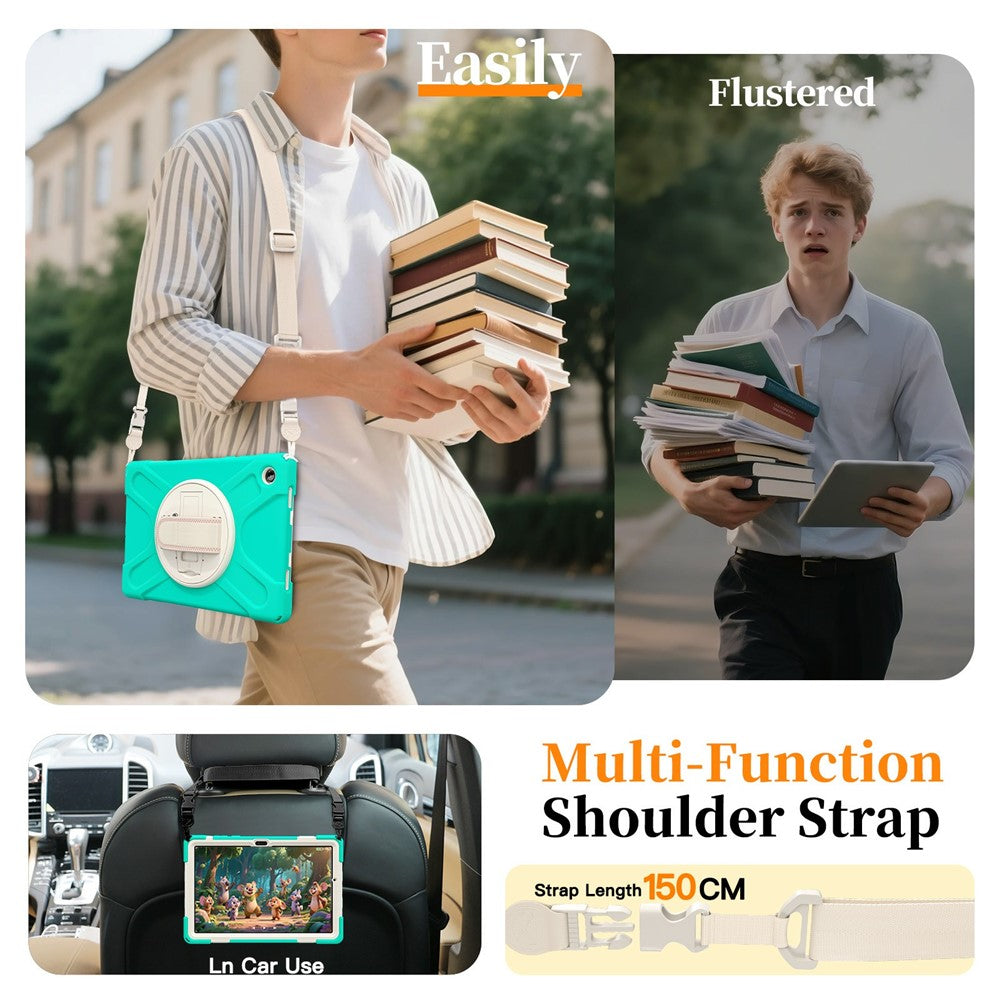 For Samsung Galaxy Tab A11+ Case TPU + PC + Silicone Kickstand Anti Drop Tablet Cover