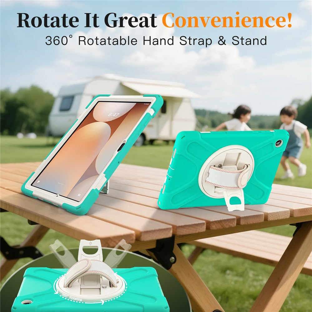 For Samsung Galaxy Tab A11+ Case TPU + PC + Silicone Kickstand Anti Drop Tablet Cover