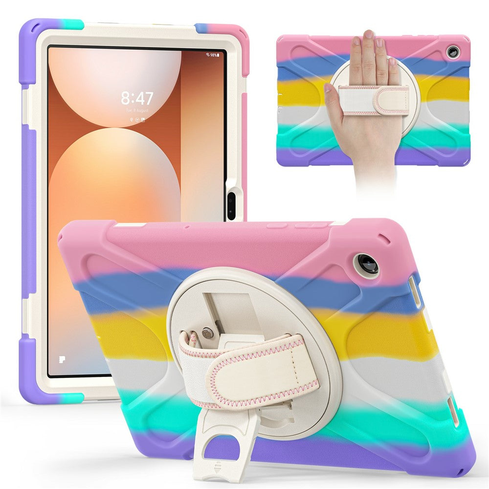 For Samsung Galaxy Tab A11+ Case TPU + PC + Silicone Kickstand Anti Drop Tablet Cover