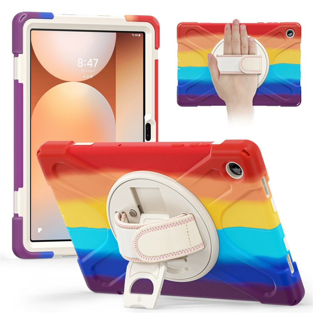 For Samsung Galaxy Tab A11+ Case TPU + PC + Silicone Kickstand Anti Drop Tablet Cover