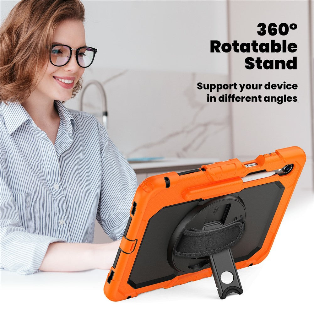 For Samsung Galaxy Tab S11 Case PC + Silicone Tablet Cover with PET Film and Shoulder Strap