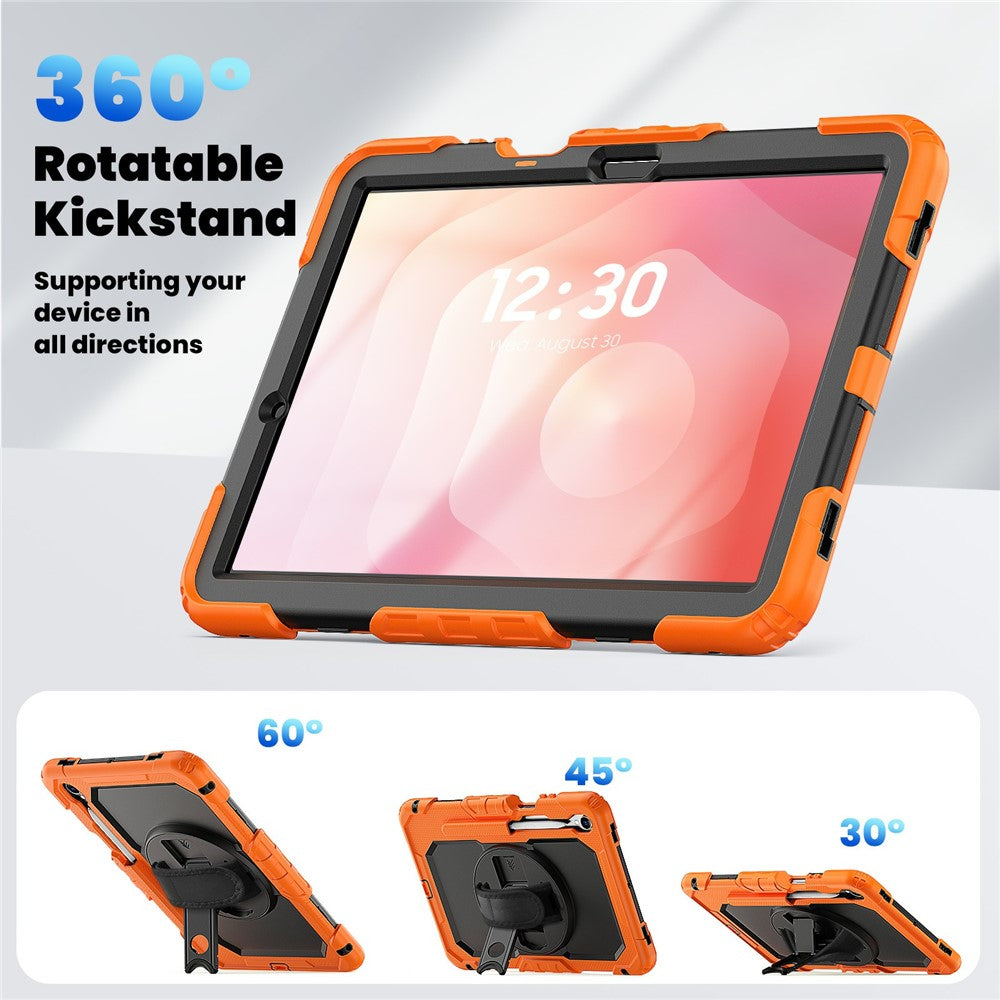 For Samsung Galaxy Tab S11 Case PC + Silicone Tablet Cover with PET Film and Shoulder Strap