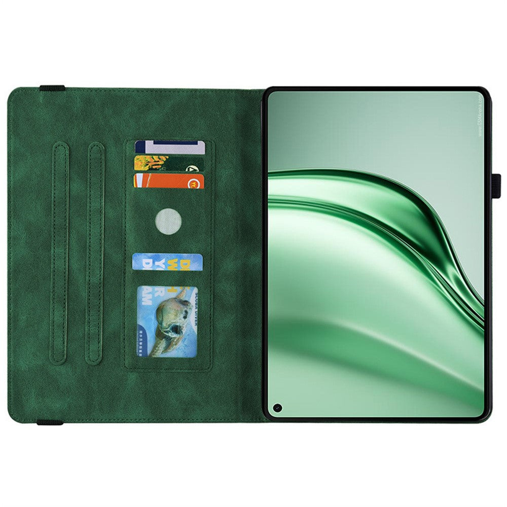 Étui pour tablette Huawei MatePad Mini, motif papillon et fleurs, en cuir PU avec emplacements pour cartes 