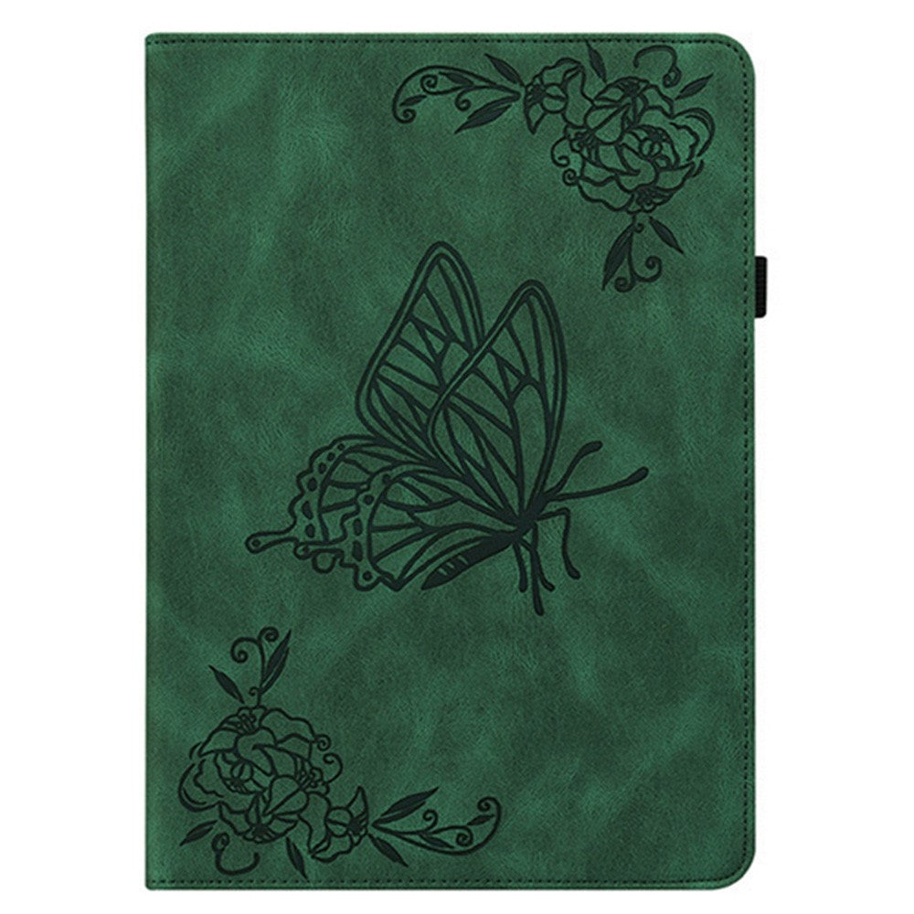 Étui pour tablette Huawei MatePad Mini, motif papillon et fleurs, en cuir PU avec emplacements pour cartes 