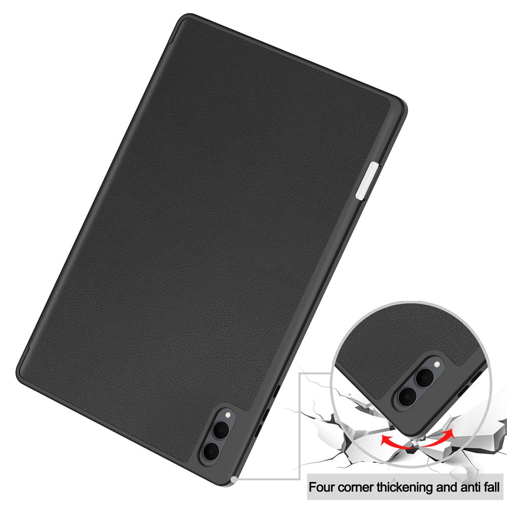 For Samsung Galaxy Tab S11 Ultra Stand Case Shock-Absorbent Leather Tablet Cover with Pen Slot