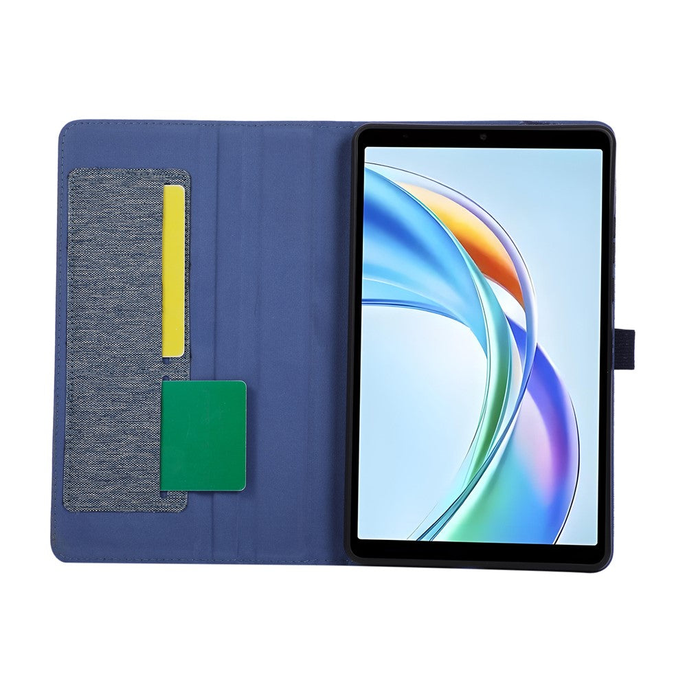 For Honor Pad X7 Case with Stand Card Holder Cloth Texture Leather Tablet Cover