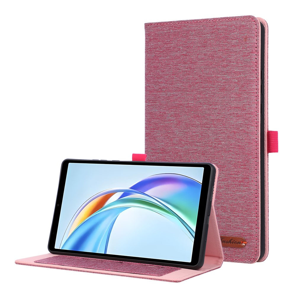 For Honor Pad X7 Case with Stand Card Holder Cloth Texture Leather Tablet Cover