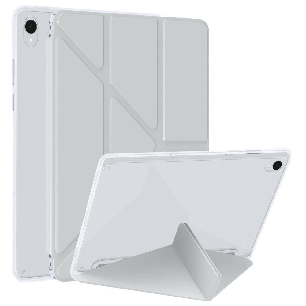 For Samsung Galaxy Tab S11 Case PU Leather Origami Stand Clear Tablet Cover
