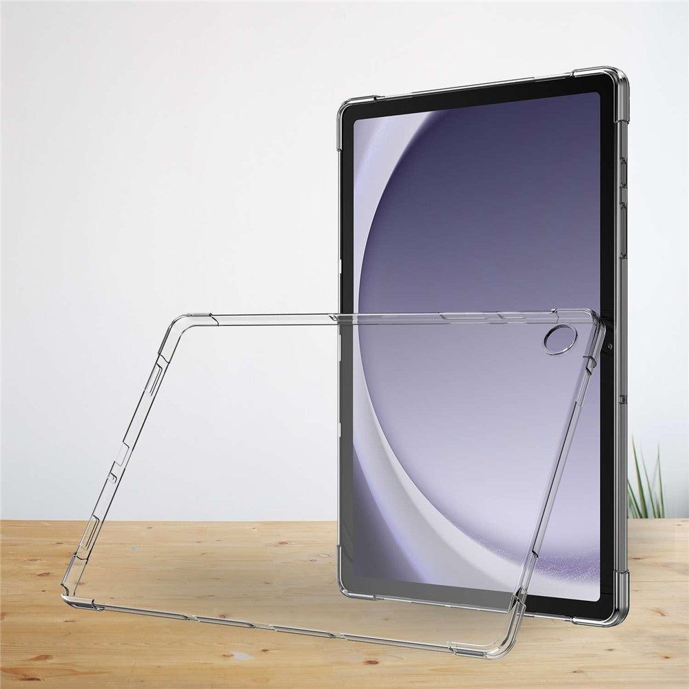 For Samsung Galaxy Tab A11+ Case TPU Drop-Resistant Clear Tablet Cover + Tempered Glass Screen Film