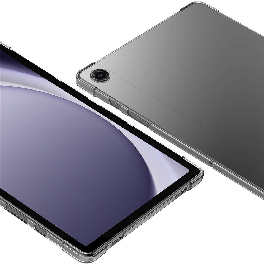 For Samsung Galaxy Tab A11+ Case TPU Drop-Resistant Clear Tablet Cover + Tempered Glass Screen Film