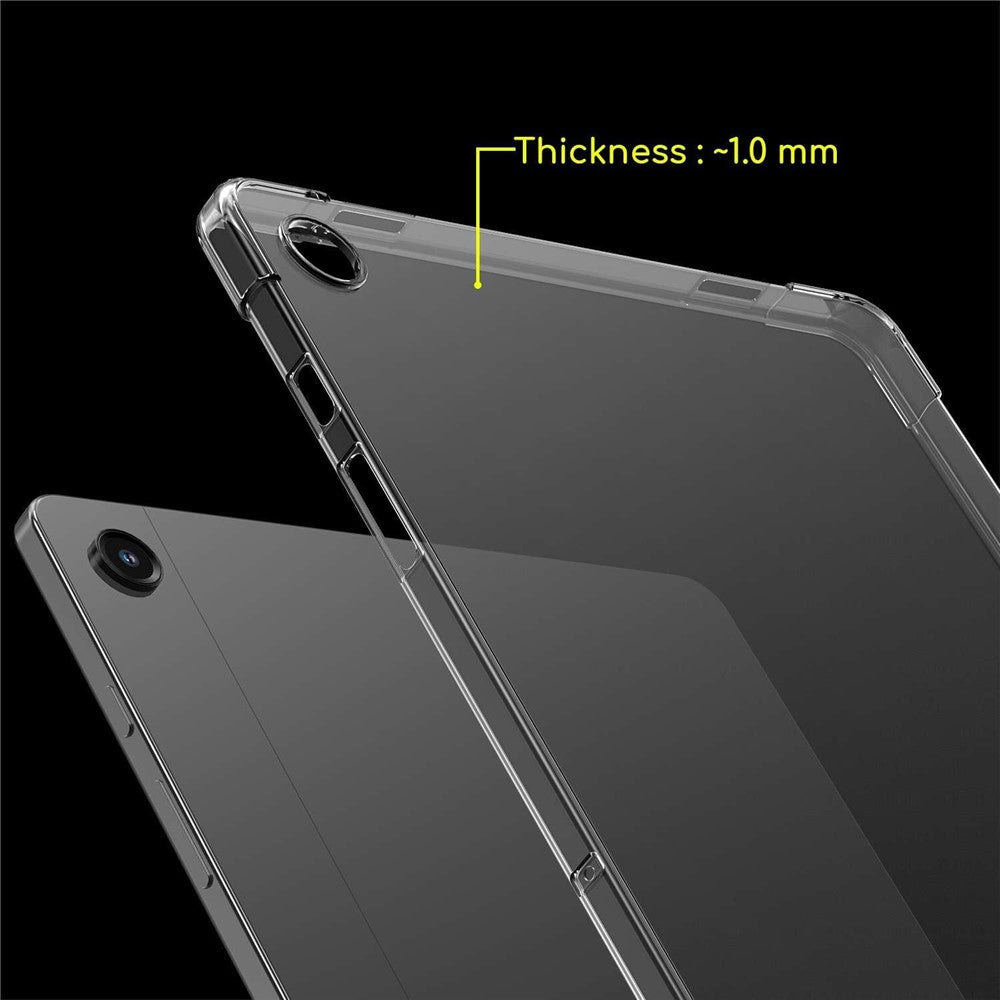 For Samsung Galaxy Tab A11+ Case TPU Drop-Resistant Clear Tablet Cover + Tempered Glass Screen Film