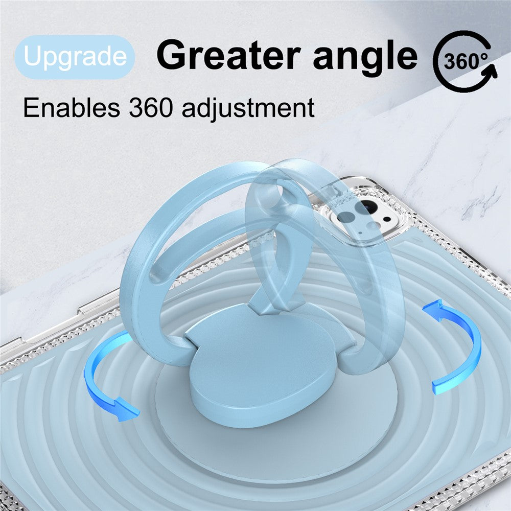 Étui pour iPad Pro 11 (2025) / (2024) avec support intégré, motif vague, antichoc, en TPU et PC