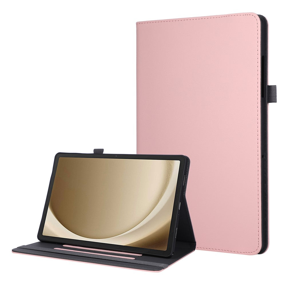 For Samsung Galaxy Tab A9+ Case Foldable Stand Leather Tablet Cover with Handheld Wristband