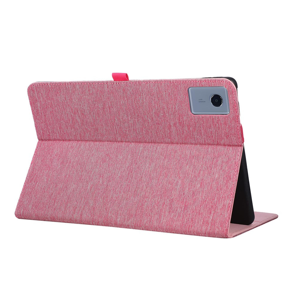 For Lenovo Idea Tab Plus Case with Stand Card Holder Cloth Texture Leather Tablet Cover