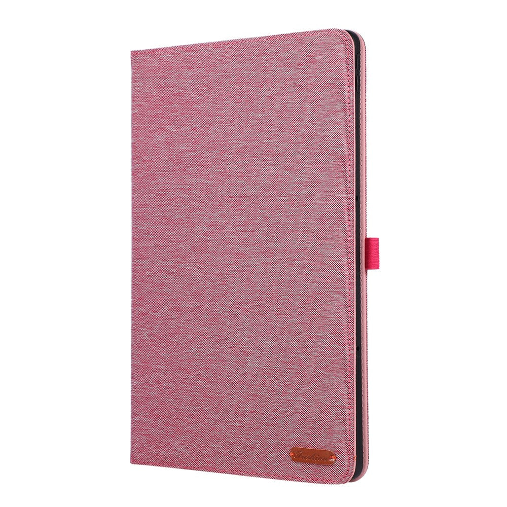 For Lenovo Idea Tab Plus Case with Stand Card Holder Cloth Texture Leather Tablet Cover