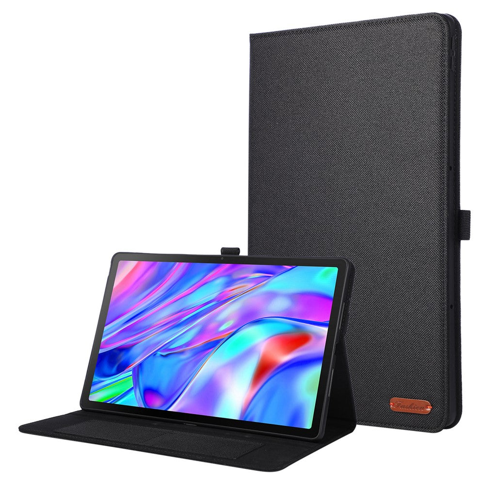For Lenovo Idea Tab Plus Case with Stand Card Holder Cloth Texture Leather Tablet Cover