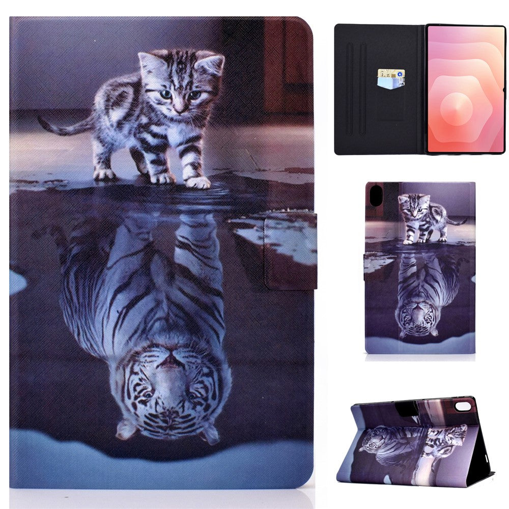 For Samsung Galaxy Tab S11 Case Stand Pattern Printed Leather Cover