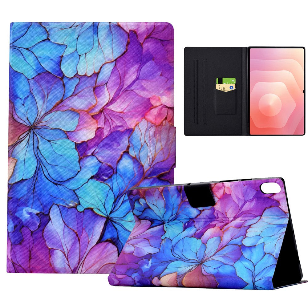 For Samsung Galaxy Tab S11 Case Stand Pattern Printed Leather Cover