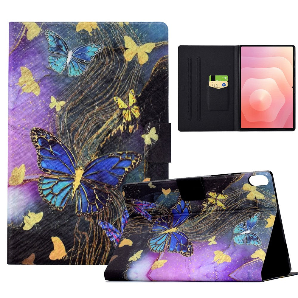 For Samsung Galaxy Tab S11 Case Stand Pattern Printed Leather Cover