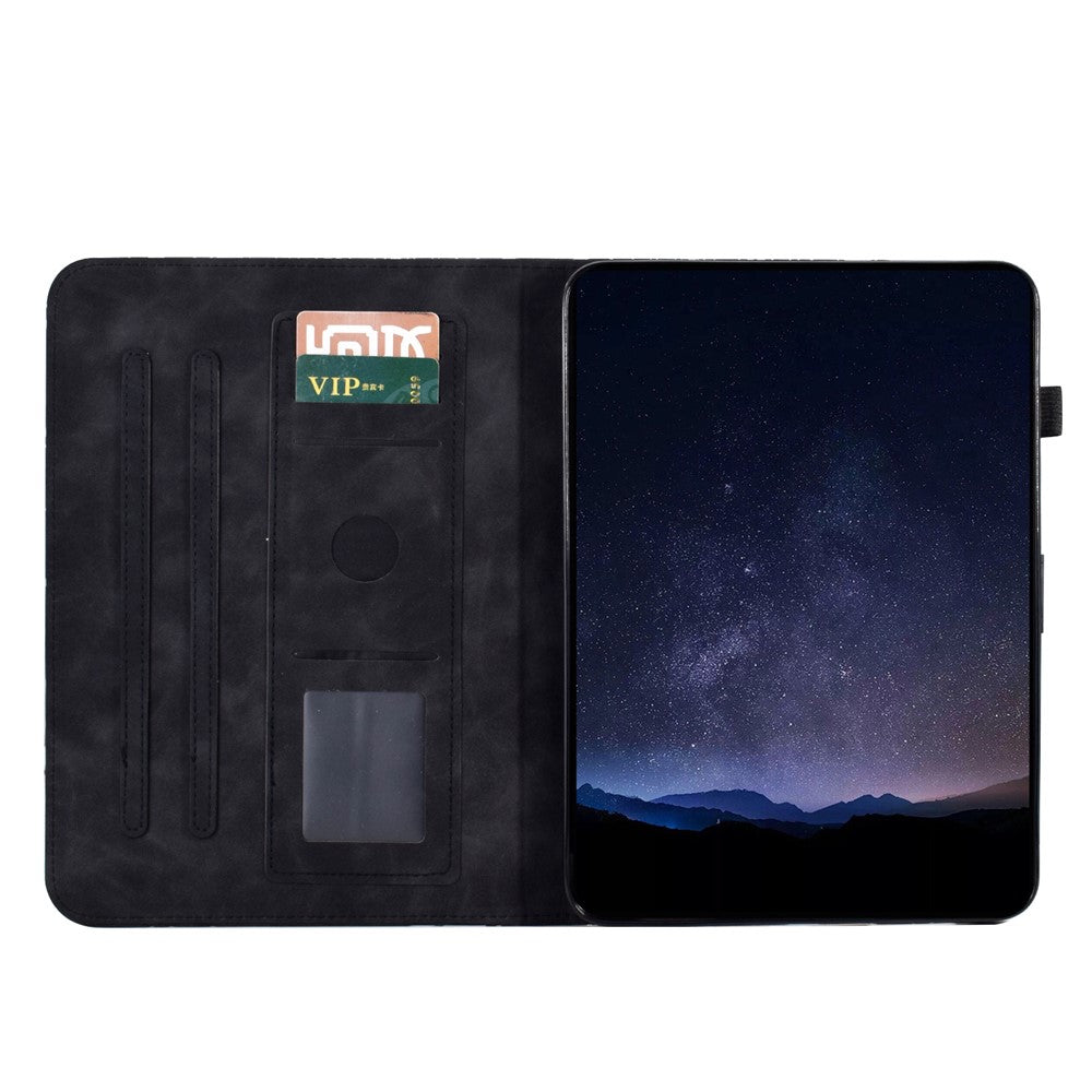 For Samsung Galaxy Tab S11 Leather Case Tree Pattern Card Slots Stand Cover