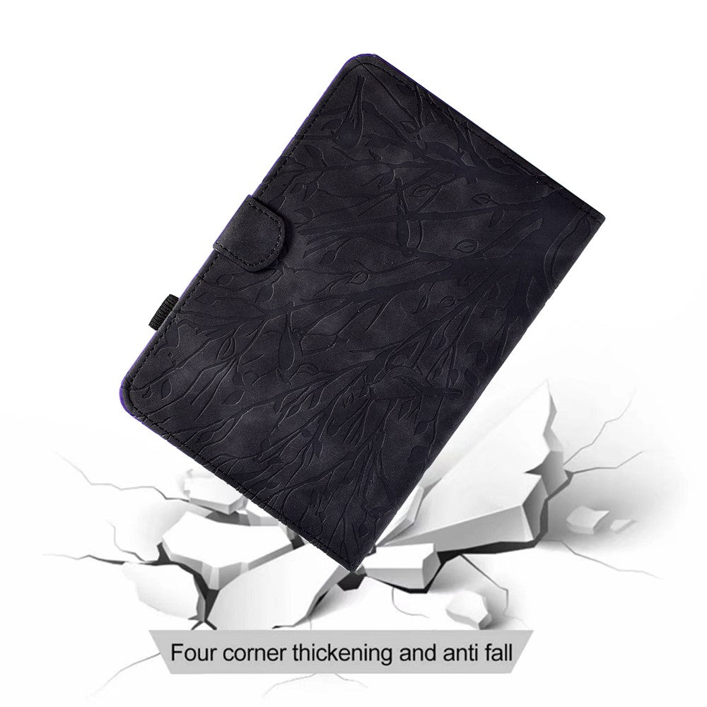 For Samsung Galaxy Tab S11 Leather Case Tree Pattern Card Slots Stand Cover