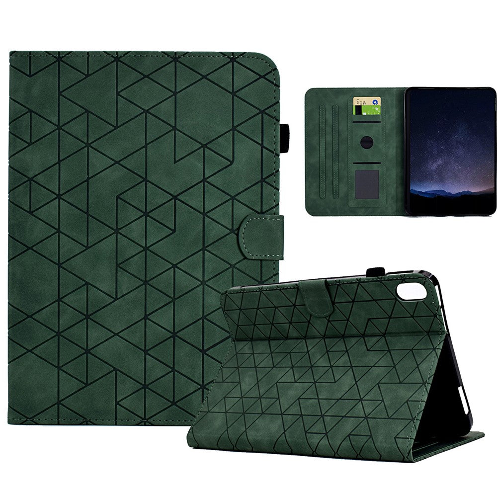 For Samsung Galaxy Tab S11 Case Card Slots Stand Rhombus Auto Wake / Sleep Leather Cover
