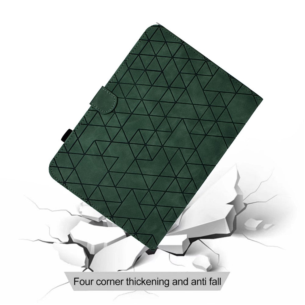 For Samsung Galaxy Tab S11 Case Card Slots Stand Rhombus Auto Wake / Sleep Leather Cover