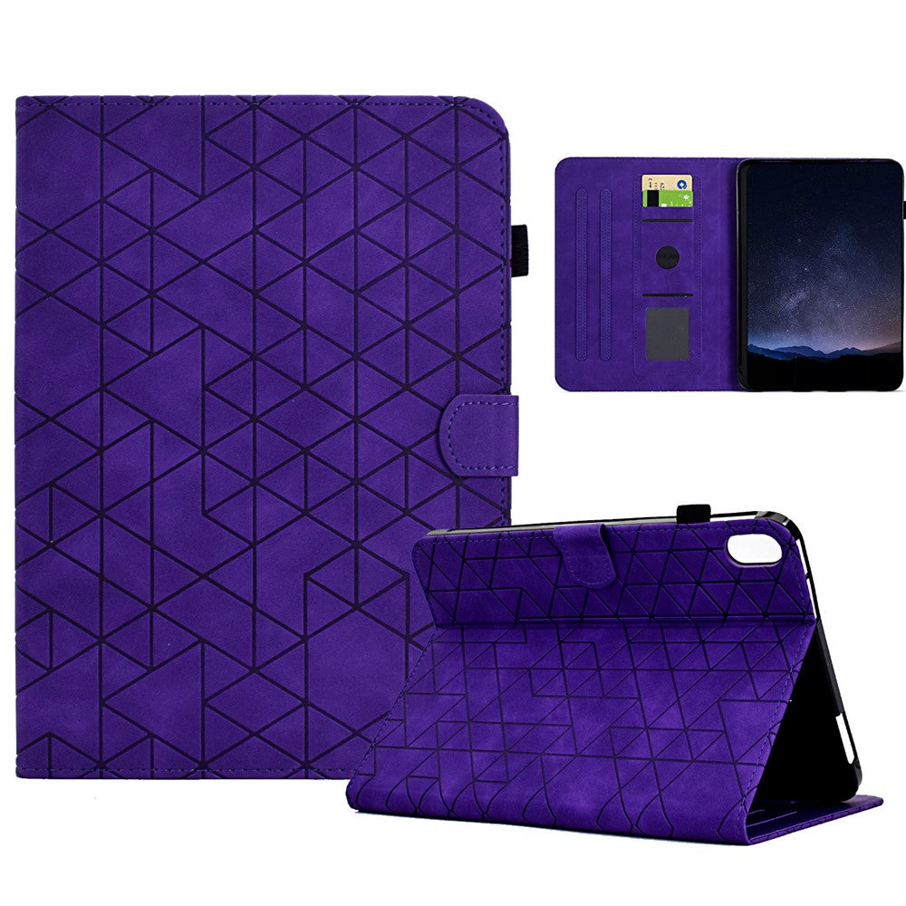 For Samsung Galaxy Tab S11 Case Card Slots Stand Rhombus Auto Wake / Sleep Leather Cover
