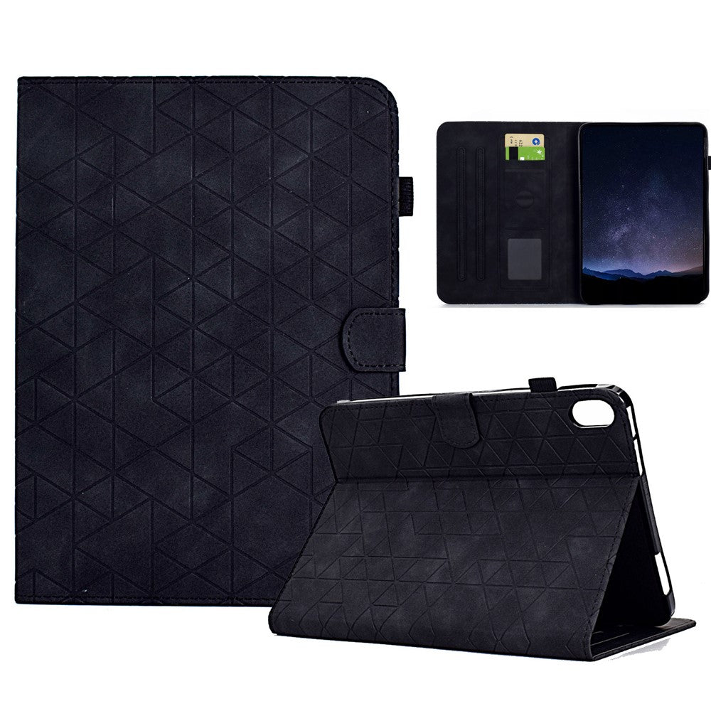 For Samsung Galaxy Tab S11 Case Card Slots Stand Rhombus Auto Wake / Sleep Leather Cover