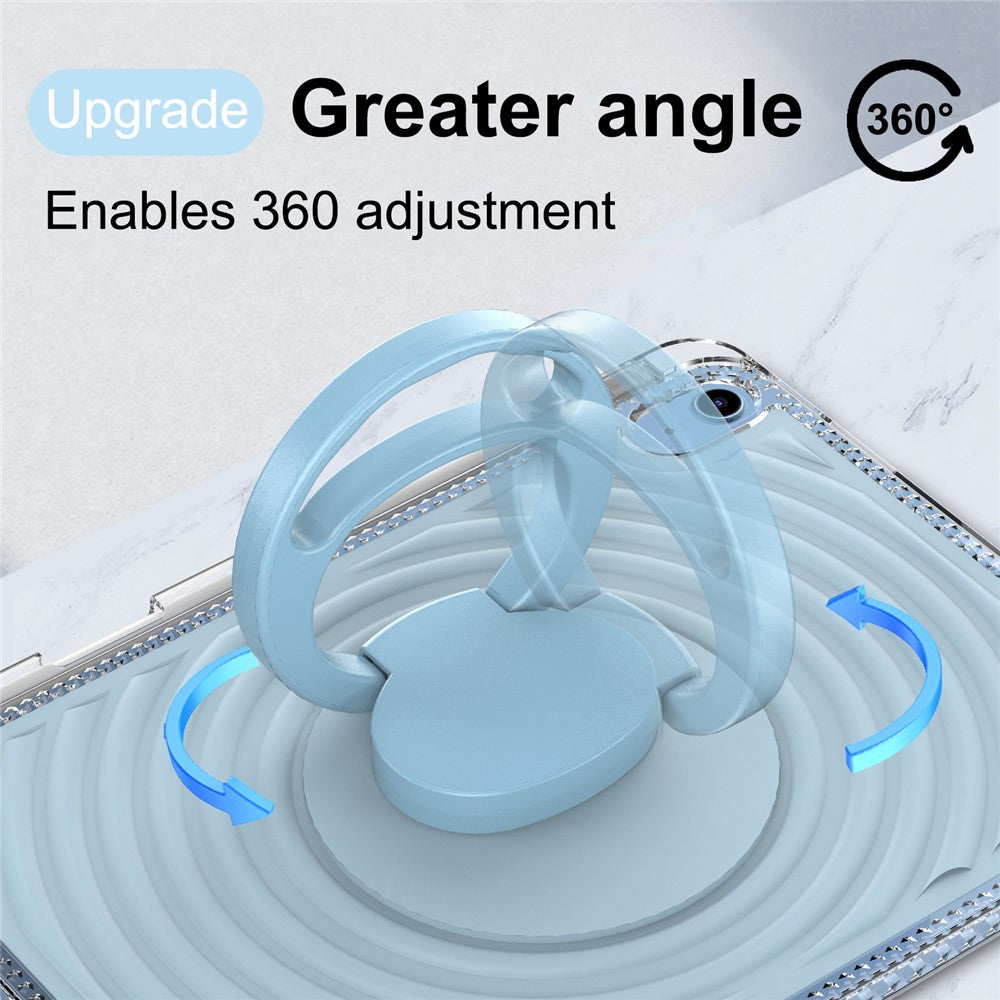 Étui pour iPad (2025) / 10.9 (2022) avec support intégré, motif vague, antichoc, en TPU et PC.