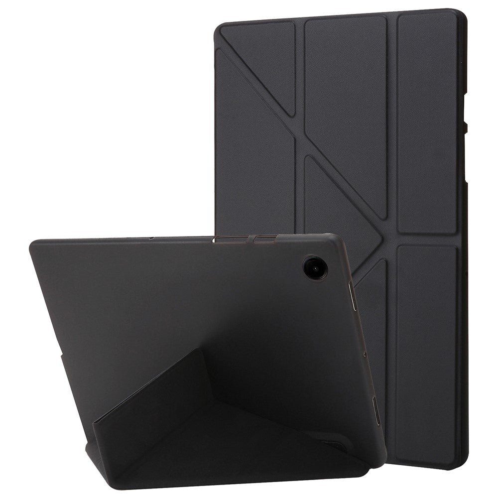 For Samsung Galaxy Tab A11+ Case PU Leather+Silicone Origami Stand Protective Cover