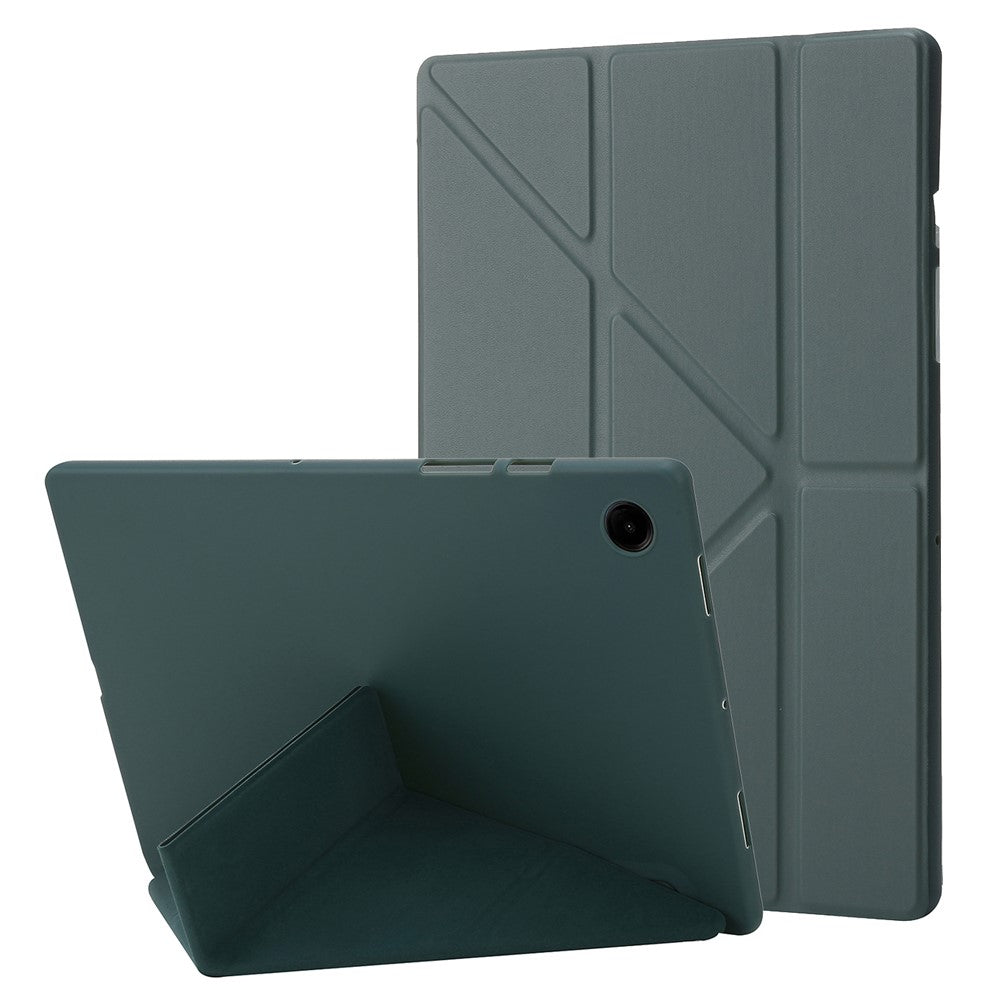 For Samsung Galaxy Tab A11+ Case PU Leather+Silicone Origami Stand Protective Cover