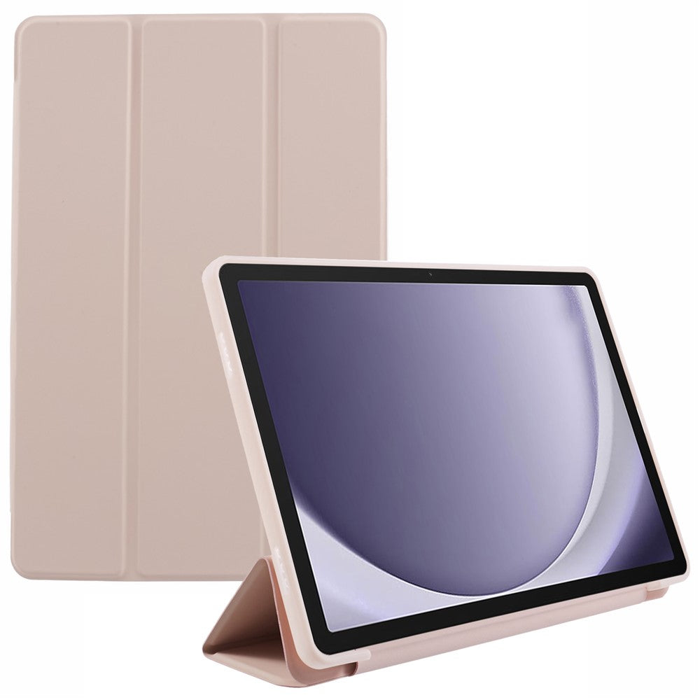 For Samsung Galaxy Tab A11+ Case Leather + Honeycomb TPU Tablet Cover Tri-Fold Stand