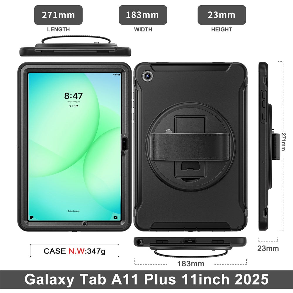 For Samsung Galaxy Tab A11+ Case Kickstand PC + TPU + Silicone Cover