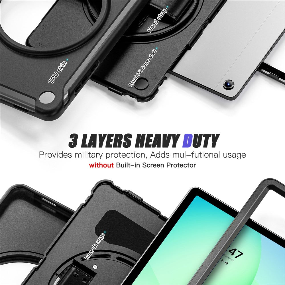 For Samsung Galaxy Tab A11+ Case Kickstand PC + TPU + Silicone Cover