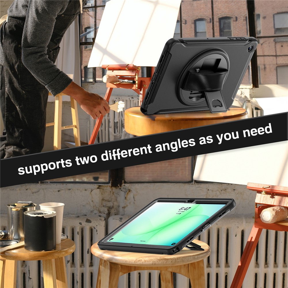 For Samsung Galaxy Tab A11+ Case Kickstand PC + TPU + Silicone Cover