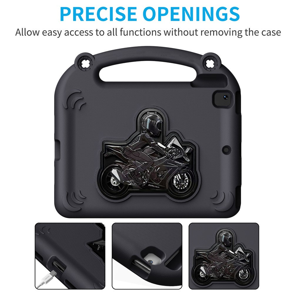 EVA Case For iPad 10.2 (2021)  /  (2020)  /  (2019)  /  Air 10.5 inch (2019) Motorcycle Kickstand Shockproof Tablet Cover with Handle