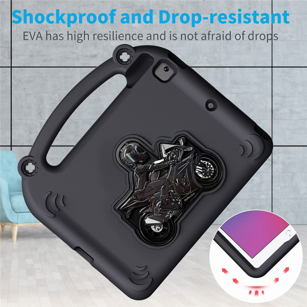 EVA Case For iPad 10.2 (2021)  /  (2020)  /  (2019)  /  Air 10.5 inch (2019) Motorcycle Kickstand Shockproof Tablet Cover with Handle