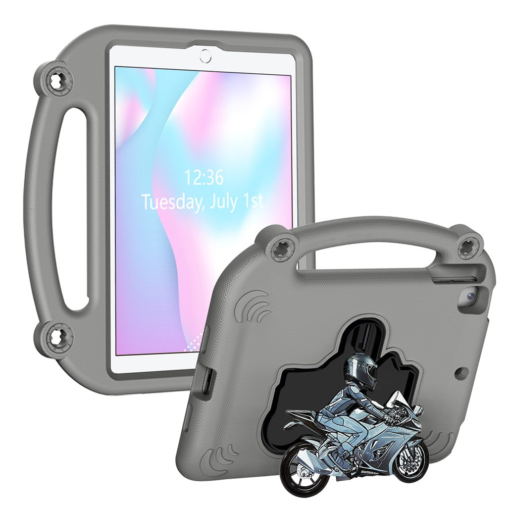 EVA Case For iPad 10.2 (2021)  /  (2020)  /  (2019)  /  Air 10.5 inch (2019) Motorcycle Kickstand Shockproof Tablet Cover with Handle
