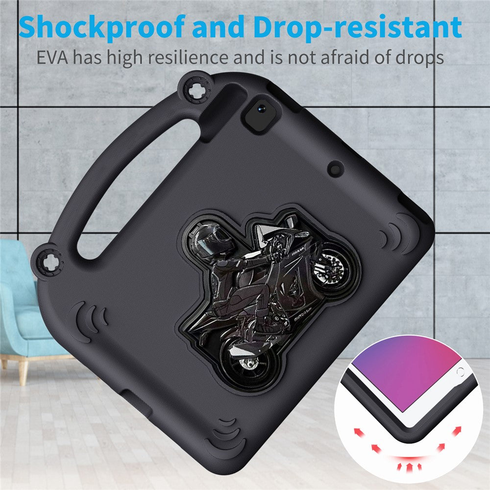 EVA Case For iPad 9.7-inch (2018)  /  (2017)  /  Air 2  /  Air (2013) Motorcycle Kickstand Shockproof Tablet Cover with Handle