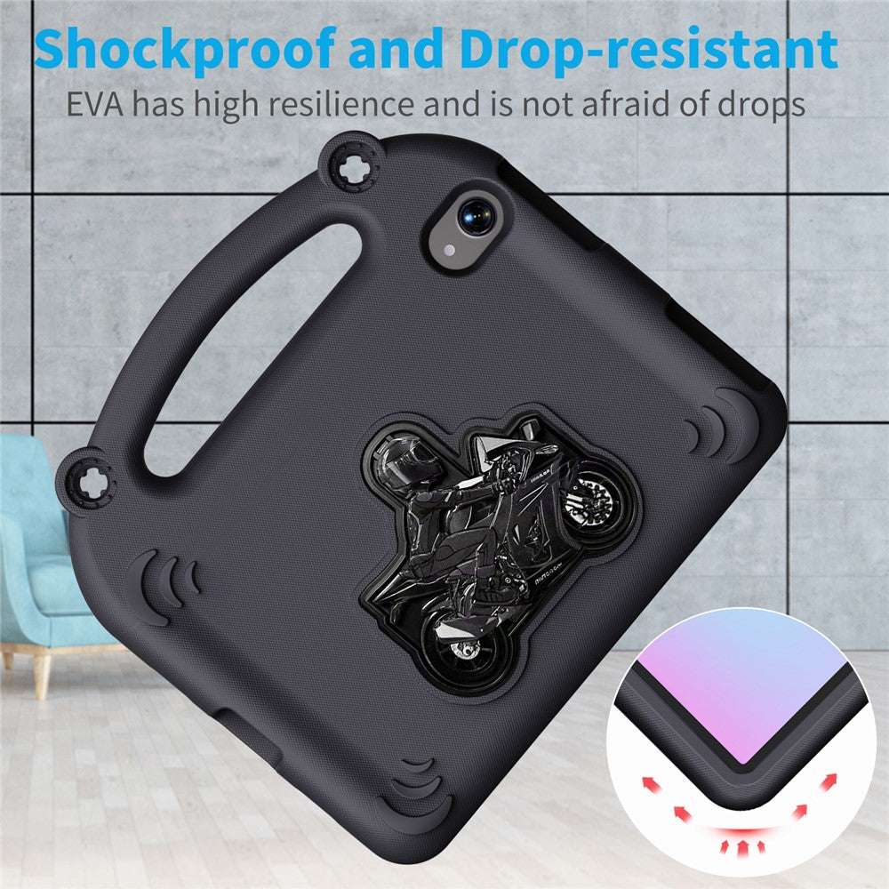 Étui EVA pour iPad mini (2024) / (2021) avec béquille de moto, protection antichoc et poignée